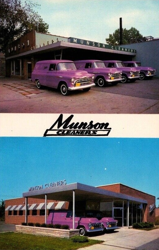 Munson Cleaners - Vintage Postcard